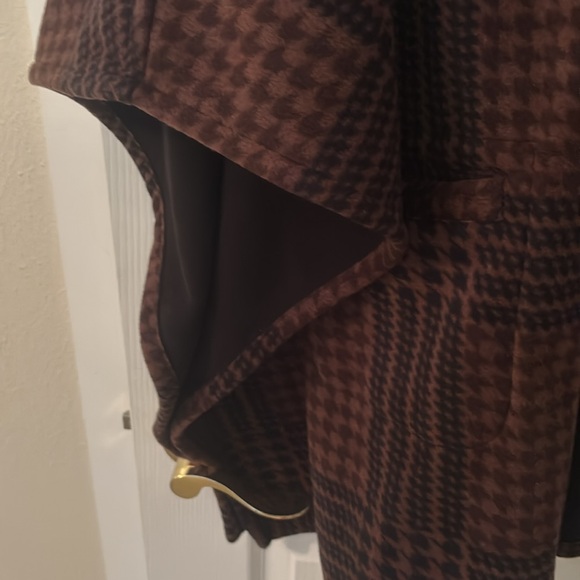 Rachel Roy Plaid Flannel Cape One Size NWT - Picture 4 of 6